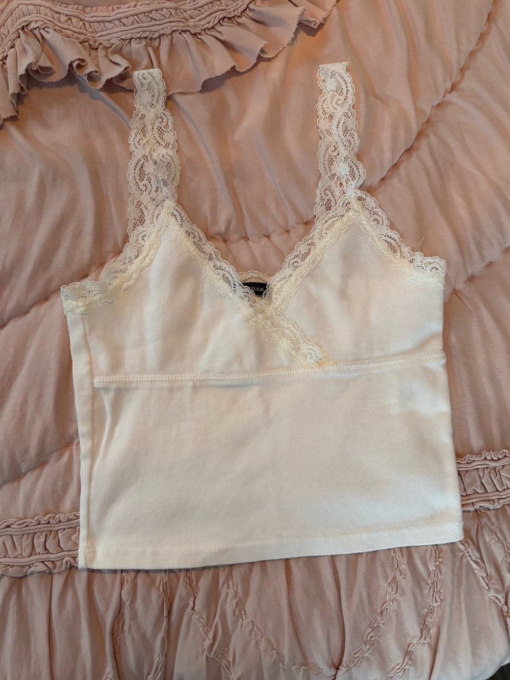 NWOT Brandy Melville Lace Strap Tank Top